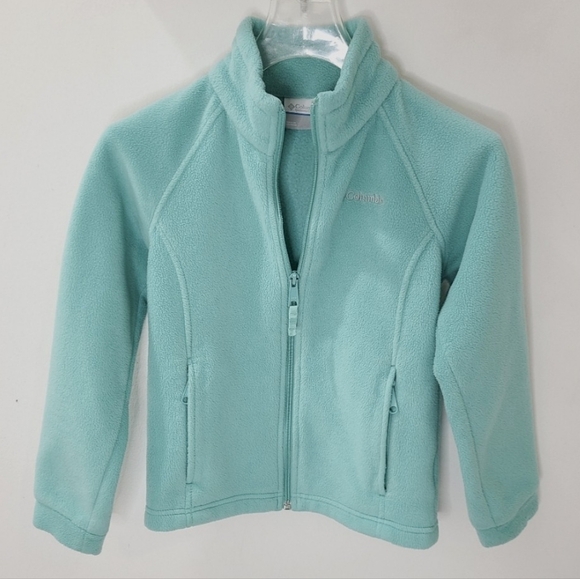 Columbia Benton Springs Youth Teal Fleece Zip Pullover S 7-8 - Picture 16 of 16